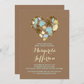 niedliche Liebe Herd Beach Brautparty lädt ein Einladung (Vorne/Hinten)