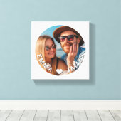 Niedliche Liebe Herz Foto Paare Personalisierte Na Leinwanddruck (Insitu (Holzboden))