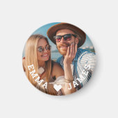 Niedliche Liebe Herz Foto Paare Personalisierte Na Magnet (Vorne)