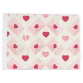 Niedliche Liebe Herz Große Geschenktüte (Rückseite)