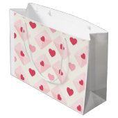 Niedliche Liebe Herz Große Geschenktüte (Rückseite Schrägansicht)