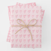 Niedliche Liebe Herz in Rosa Geschenkpapier Set (Beispiel)
