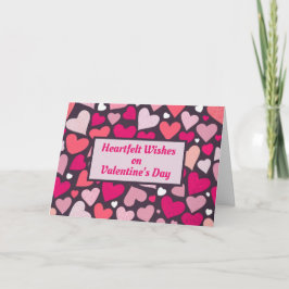 Niedliche Liebe Herz Muster Valentinstag Karte