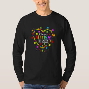 Niedliche Liebe Herz Proud Autismus Big Sister Aut T-Shirt