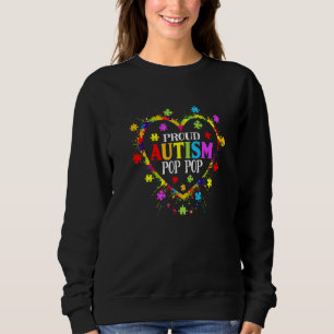 Niedliche Liebe Herz Proud Autismus Pop Pop Autism Sweatshirt