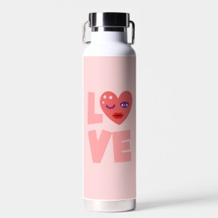 Niedliche Liebe Herz-Rosa Cartoon Muster Trinkflasche