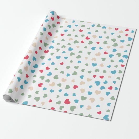Niedliche Liebe Herz Valentinstag Geschenkpapier (Ungerollt)