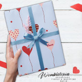 Niedliche Liebe Herzballon-Musterpapier Geschenkpapier