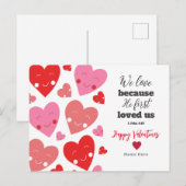 Niedliche Liebe Herzbibel Valentine Postkarte (Vorne/Hinten)