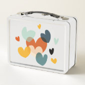 Niedliche Liebe Herzklopfen Kunst, Liebe Kunst, Di Metall Brotdose (Rückseite)