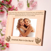 Niedliche Liebe Herzmeldungsmütter Tagesgeschenk H Geätzte Rahmen