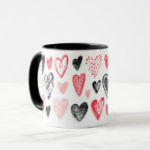 Niedliche Liebe Herzmuster Tasse (Vorderseite Links)