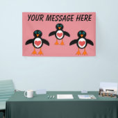 Niedliche Liebe Herzpinguin Banner (Messeveranstaltung)