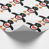 Niedliche Liebe Herzpinguin Geschenkpapier (Ecke)