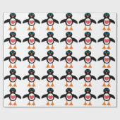 Niedliche Liebe Herzpinguin Geschenkpapier (Flach)