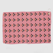 Niedliche Liebe Herzpinguin Golfhandtuch (Horizontal)