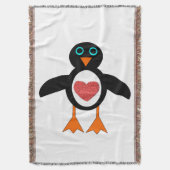 Niedliche Liebe Herzpinguin-Keule Decke (Vorderseite Vertikal)