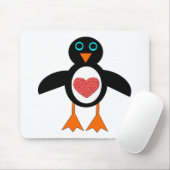 Niedliche Liebe Herzpinguin Mousepad (Mit Mouse)