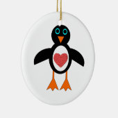 Niedliche Liebe Herzpinguin Ornament (Rechts)