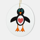 Niedliche Liebe Herzpinguin Ornament (Links)