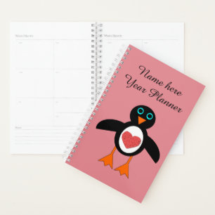 Niedliche Liebe Herzpinguin Planer