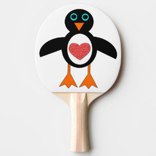 Niedliche Liebe Herzpinguin Pong Paddle Tischtennis Schläger