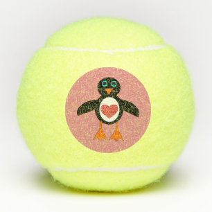 Niedliche Liebe Herzpinguin Tennisbälle