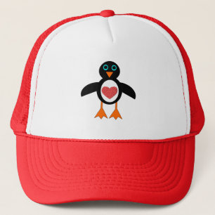 Niedliche Liebe HerzpinguinHat Truckerkappe