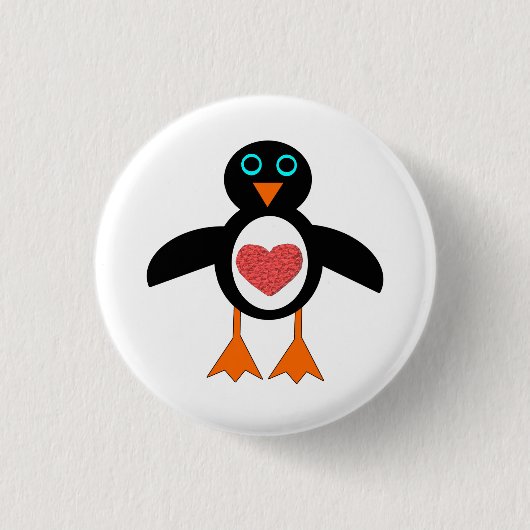 Niedliche Liebe Herzschritttaste Button (Vorderseite)