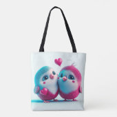 Niedliche Liebe Herzstück Valentine Inspiriert Art Tasche (Rückseite)