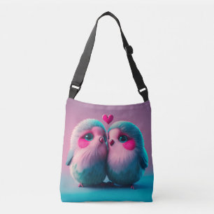 Niedliche Liebe Herzstück Valentine Inspiriert Art Tragetaschen Mit Langen Trägern