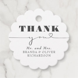 Niedliche Liebe Herztext Danke Hochzeit Geschenkanhänger