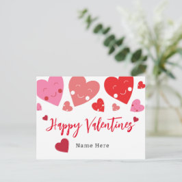 Niedliche Liebe Herzvalentiner Postkarte