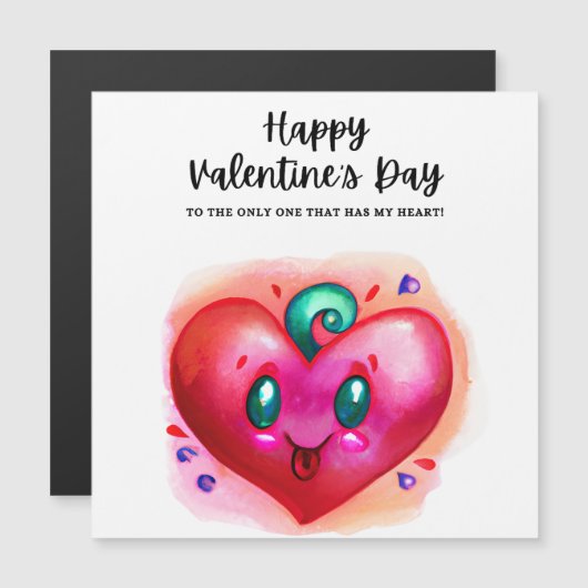 Niedliche Liebe HerzValentinstag Magnetkarte (Vorne/Hinten)