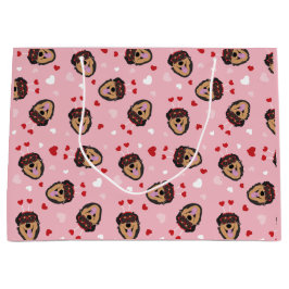 Niedliche Liebe Hund rosa Große Geschenktüte