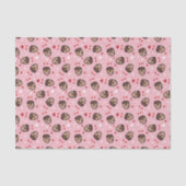 Niedliche Liebe Hund rosa Seidenpapier (Vorderseite)