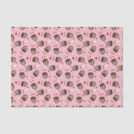 Niedliche Liebe Hund rosa Seidenpapier