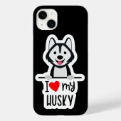 Niedliche Liebe Husky Case-Mate iPhone Fall Hülle (Rückseite)