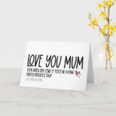 Niedliche Liebe Ihr Mama Funny Mütters Day Karte (Gelbe Blume)