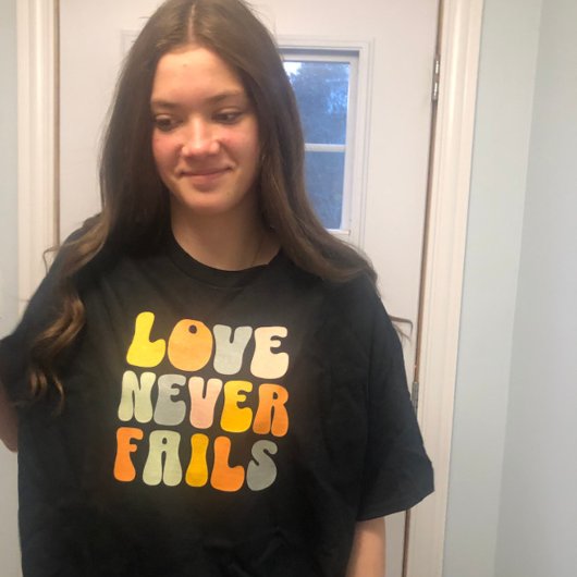 NIEDLICHE LIEBE in Pastellfarben NIE Schwarzer T - T-Shirt