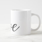 Niedliche Liebe Kariert Paw Print Extravagant Typo Jumbo-Tasse (Rechts)