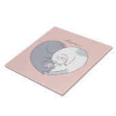 Niedliche Liebe Katzen  Fliese (Seite)