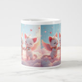Niedliche Liebe Katzen Jumbo-Tasse (Vorderseite)
