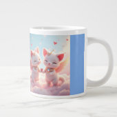 Niedliche Liebe Katzen Jumbo-Tasse (Rechts)