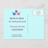 Niedliche Liebe Katzen Save the Date Postkarten (Rückseite)