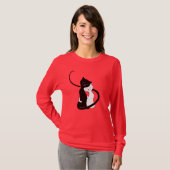 Niedliche Liebe Katzen T-Shirt (Vorne ganz)