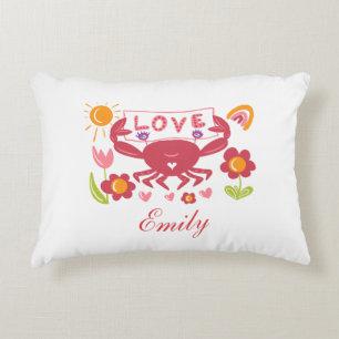 Niedliche Liebe Krabbe mit Blume Baby T - Shirt Dekokissen