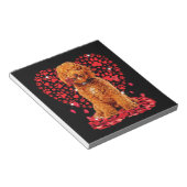 Niedliche Liebe Labradoodle Hund Valentine Haustie Notizblock (angewinkelt)