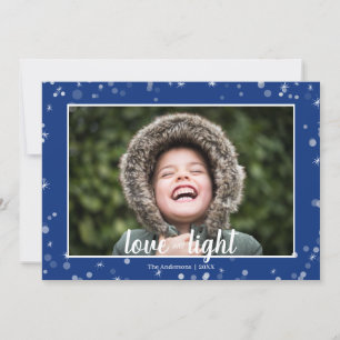 Niedliche Liebe & Light Hanukkah Holiday Foto Card Feiertagskarte