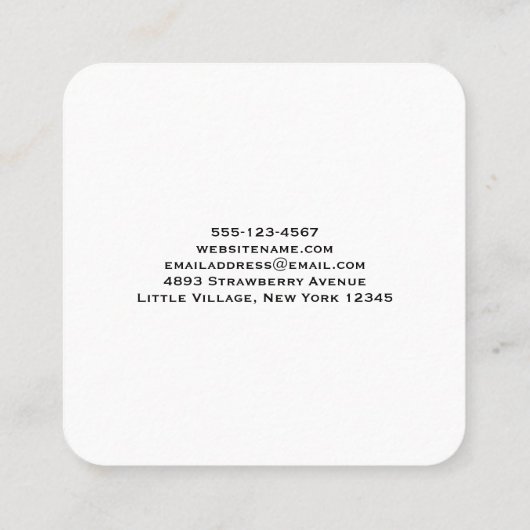 Niedliche Liebe LKW LKW Lkw Lkw Lkw Lkws und Blume Quadratische Visitenkarte (Rückseite)